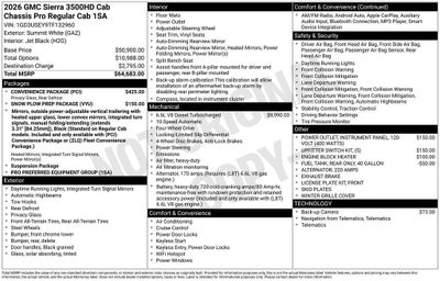 2026 GMC Sierra 3500 HD Chassis Cab Pro