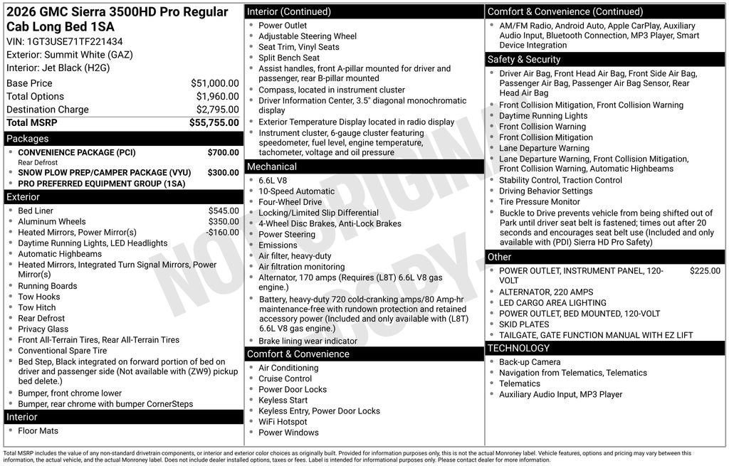 2026 GMC Sierra 3500 HD Pro