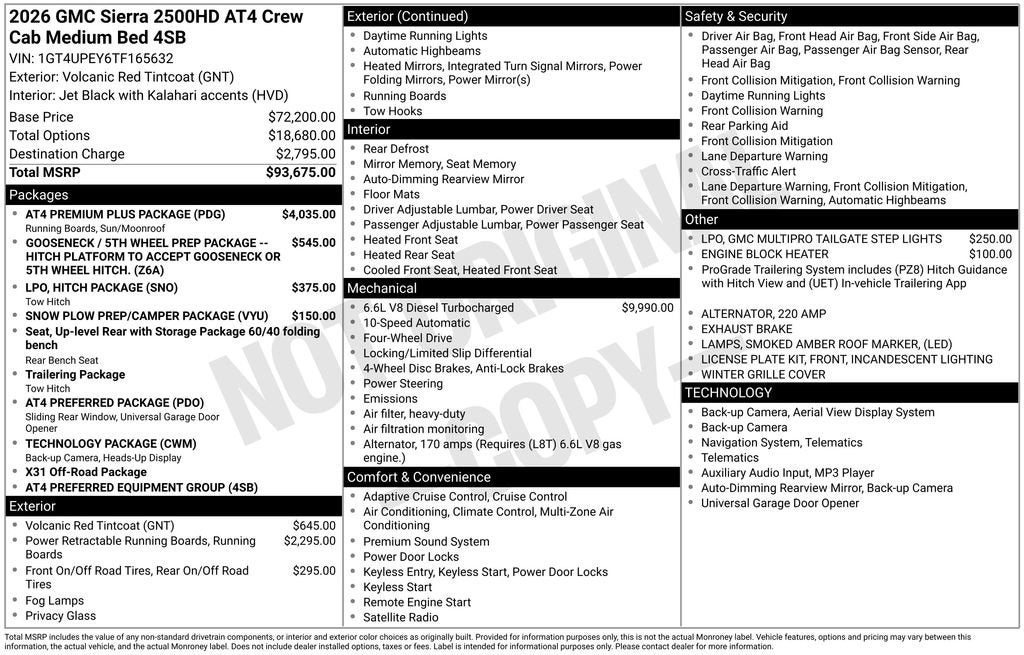 2026 GMC Sierra 2500 HD AT4