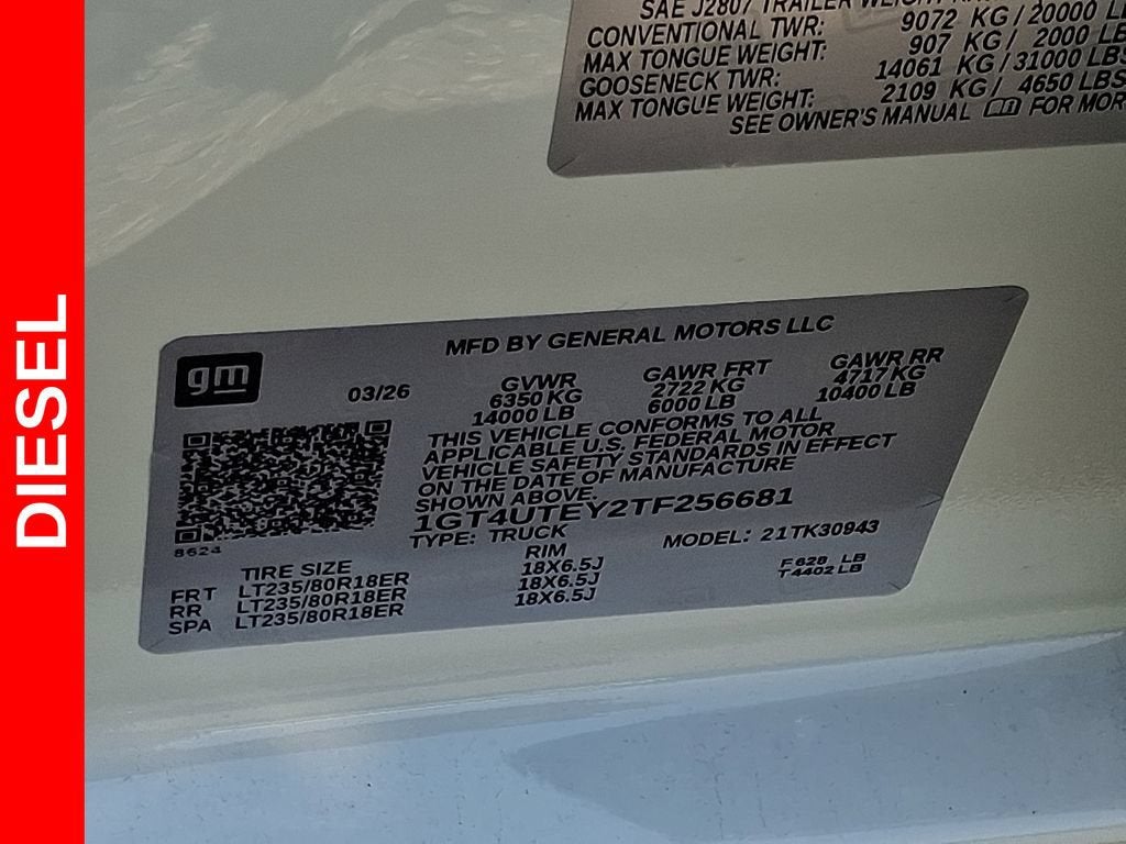 2026 GMC Sierra 3500 HD SLE DRW
