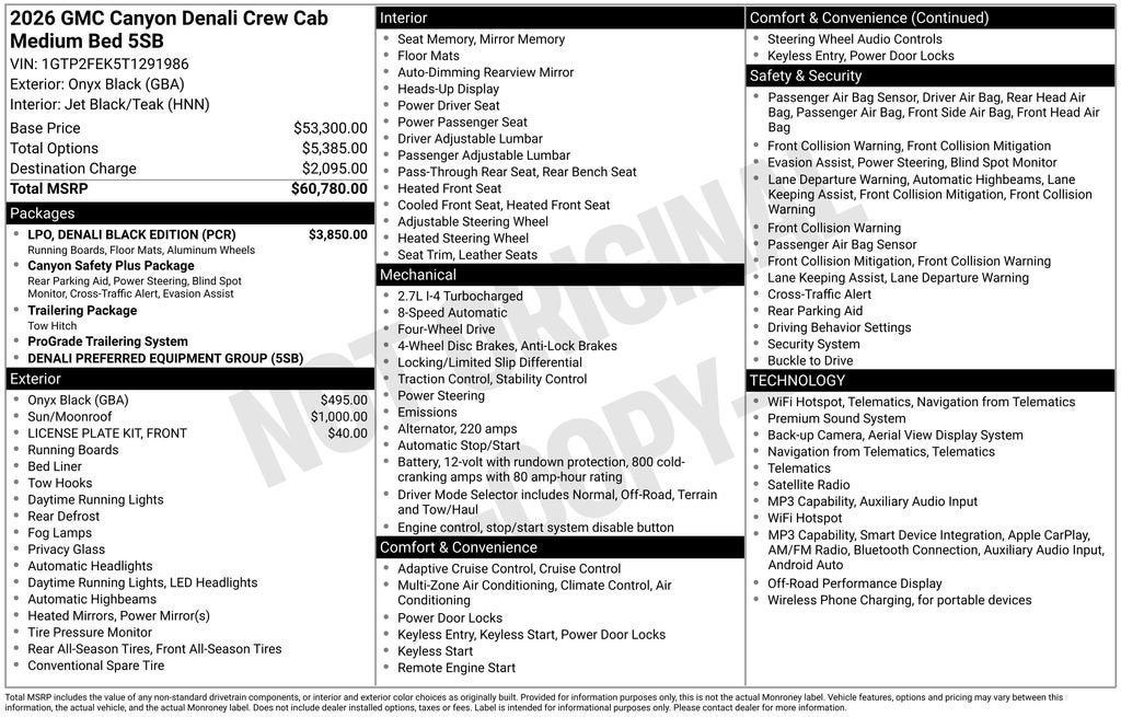 2026 GMC Canyon Denali