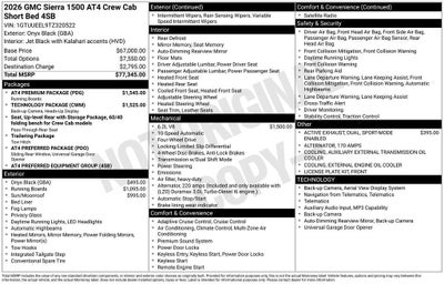 2026 GMC Sierra 1500 AT4