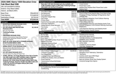 2026 GMC Sierra 1500 Elevation