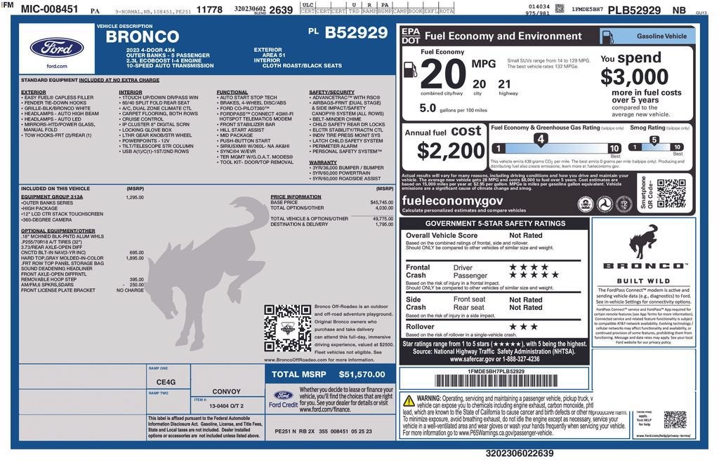 2023 Ford Bronco Outer Banks