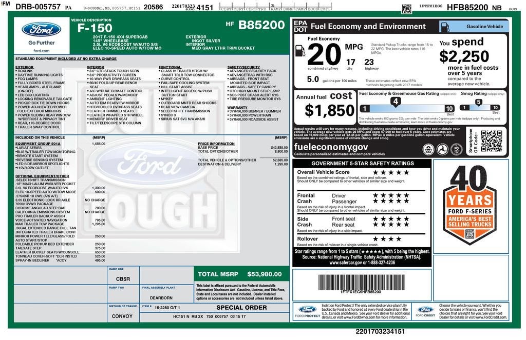 2017 Ford F-150 LARIAT