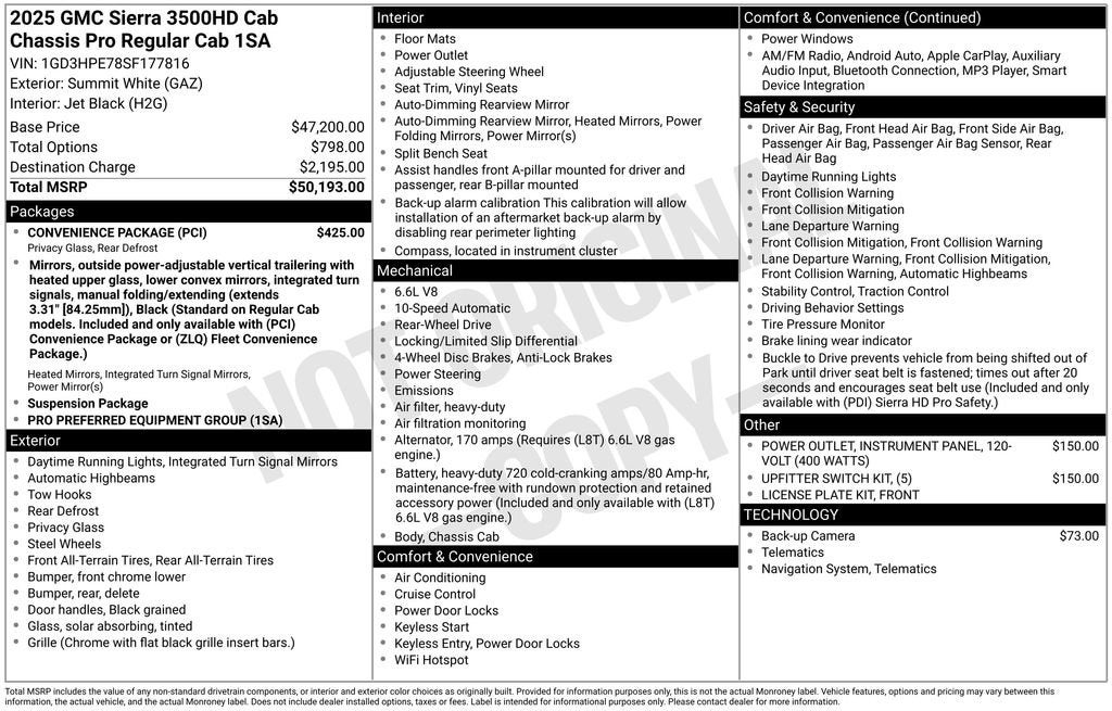 2025 GMC Sierra 3500 HD Chassis Cab Pro