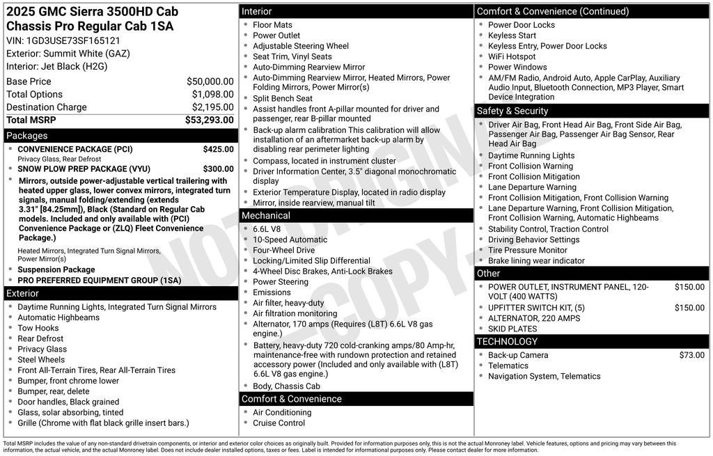2025 GMC Sierra 3500 HD Chassis Cab Pro