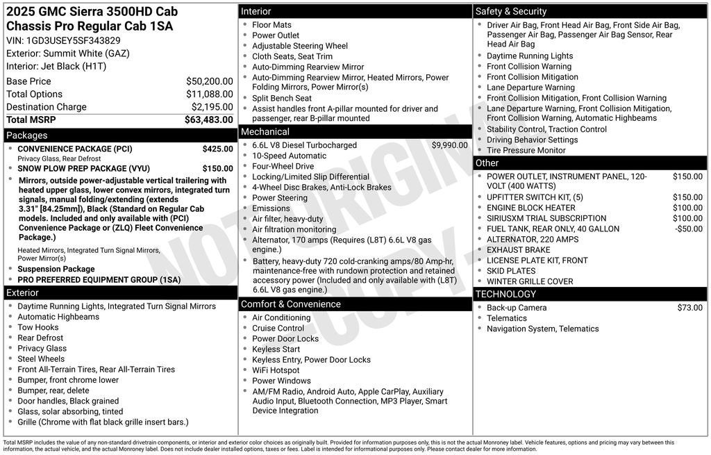 2025 GMC Sierra 3500 HD Chassis Cab Pro