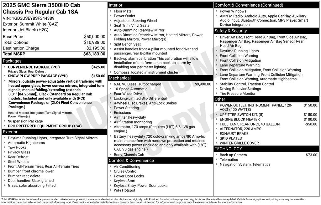 2025 GMC Sierra 3500 HD Chassis Cab Pro