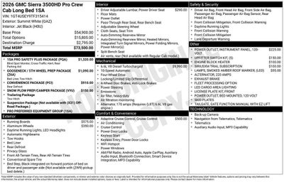 2026 GMC Sierra 3500 HD Pro