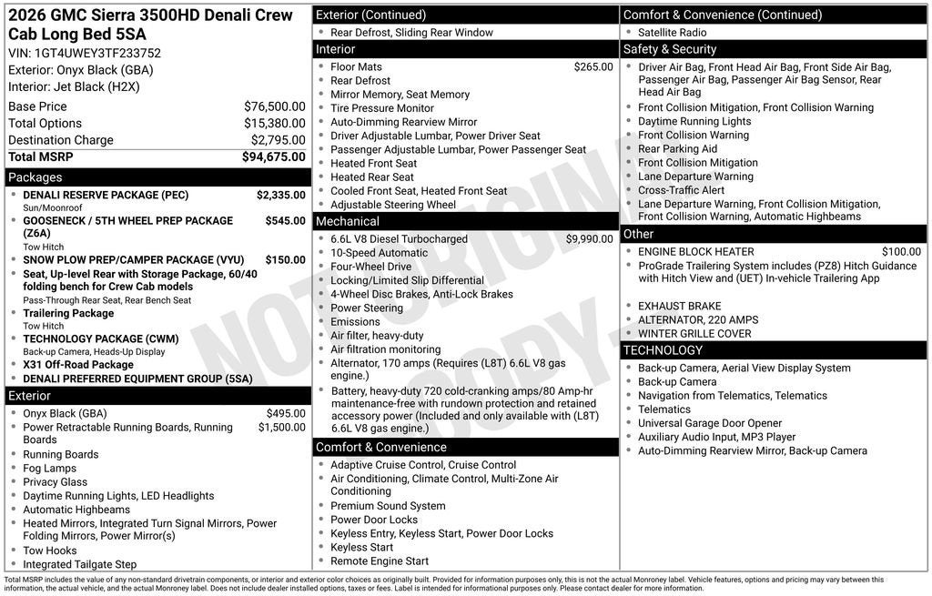 2026 GMC Sierra 3500 HD Denali