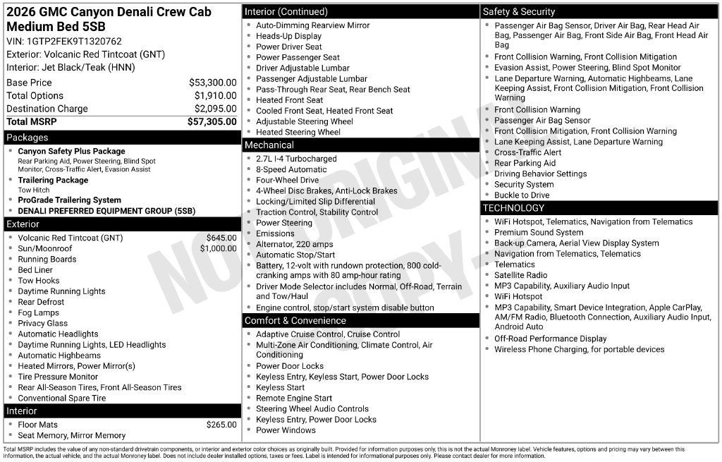 2026 GMC Canyon Denali