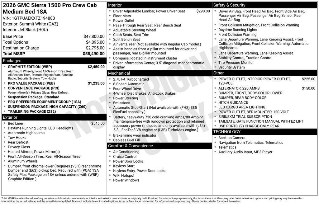 2026 GMC Sierra 1500 Pro
