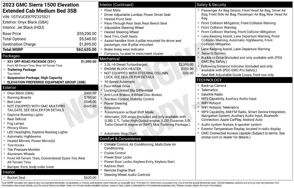 2023 GMC Sierra 1500 Elevation