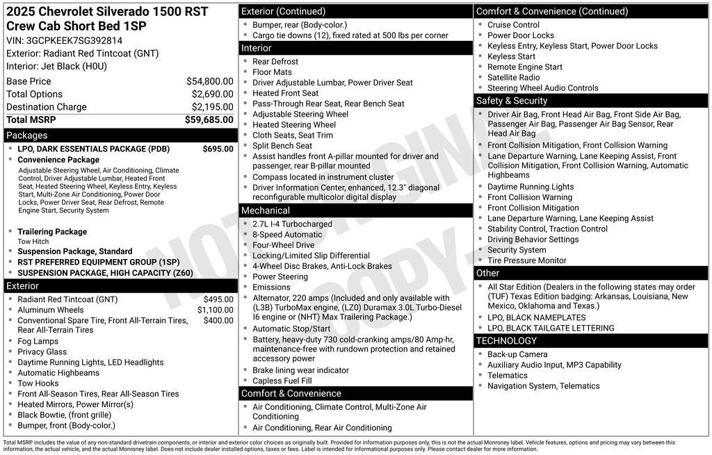 2025 Chevrolet Silverado 1500 RST